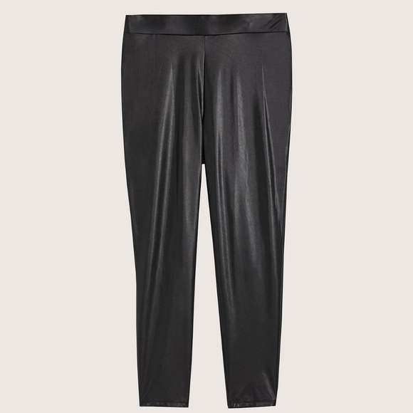 5X/30/32 - Addition Elle | Solid Mix Media Faux Leather Legging - Picture 5 of 7